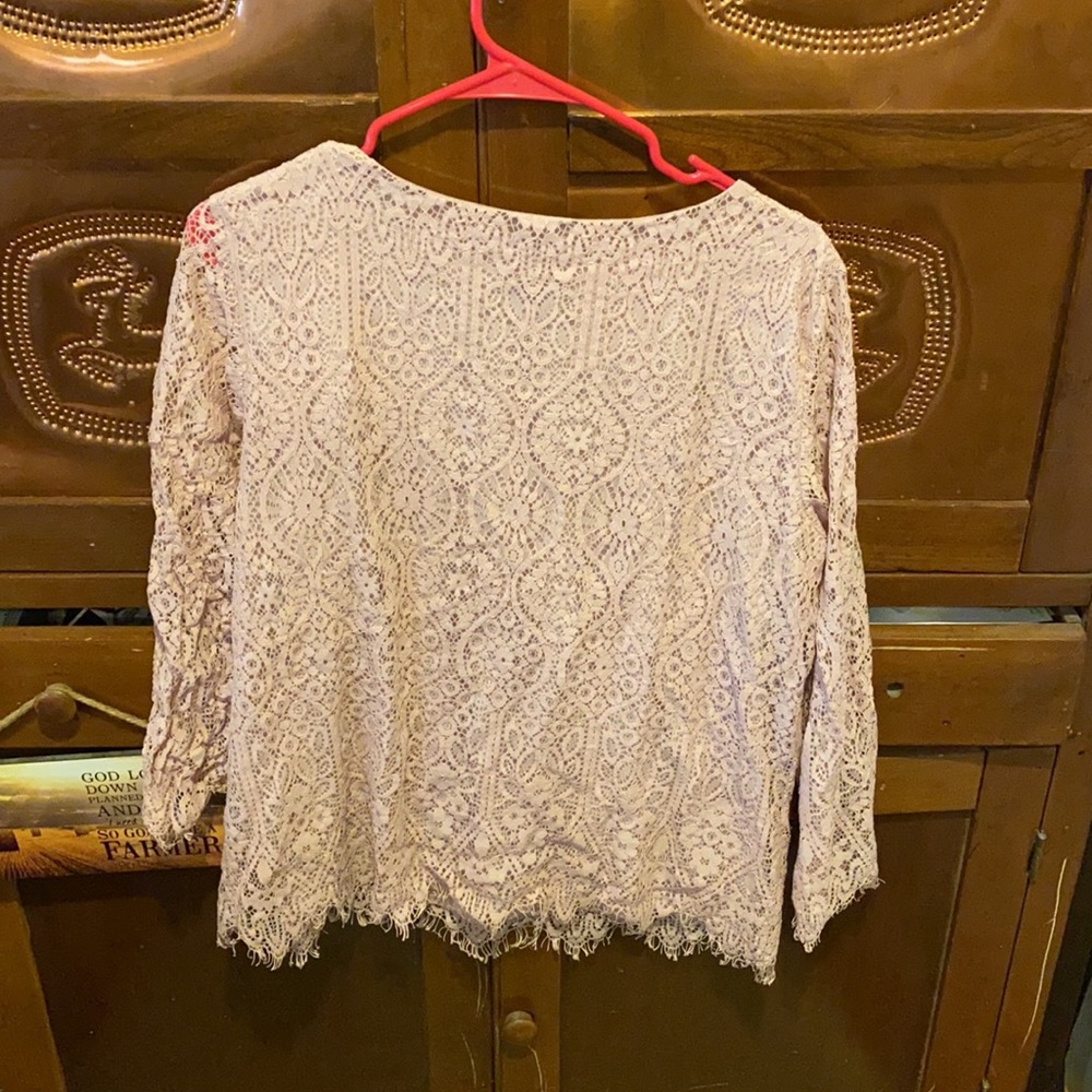 Light Pink Lace Top - Picture 7 of 8